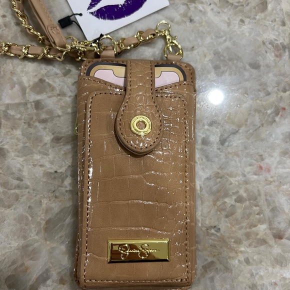 Jessica Simpson Chain Strap Crossbody Phone Holder - Picture 2 of 8